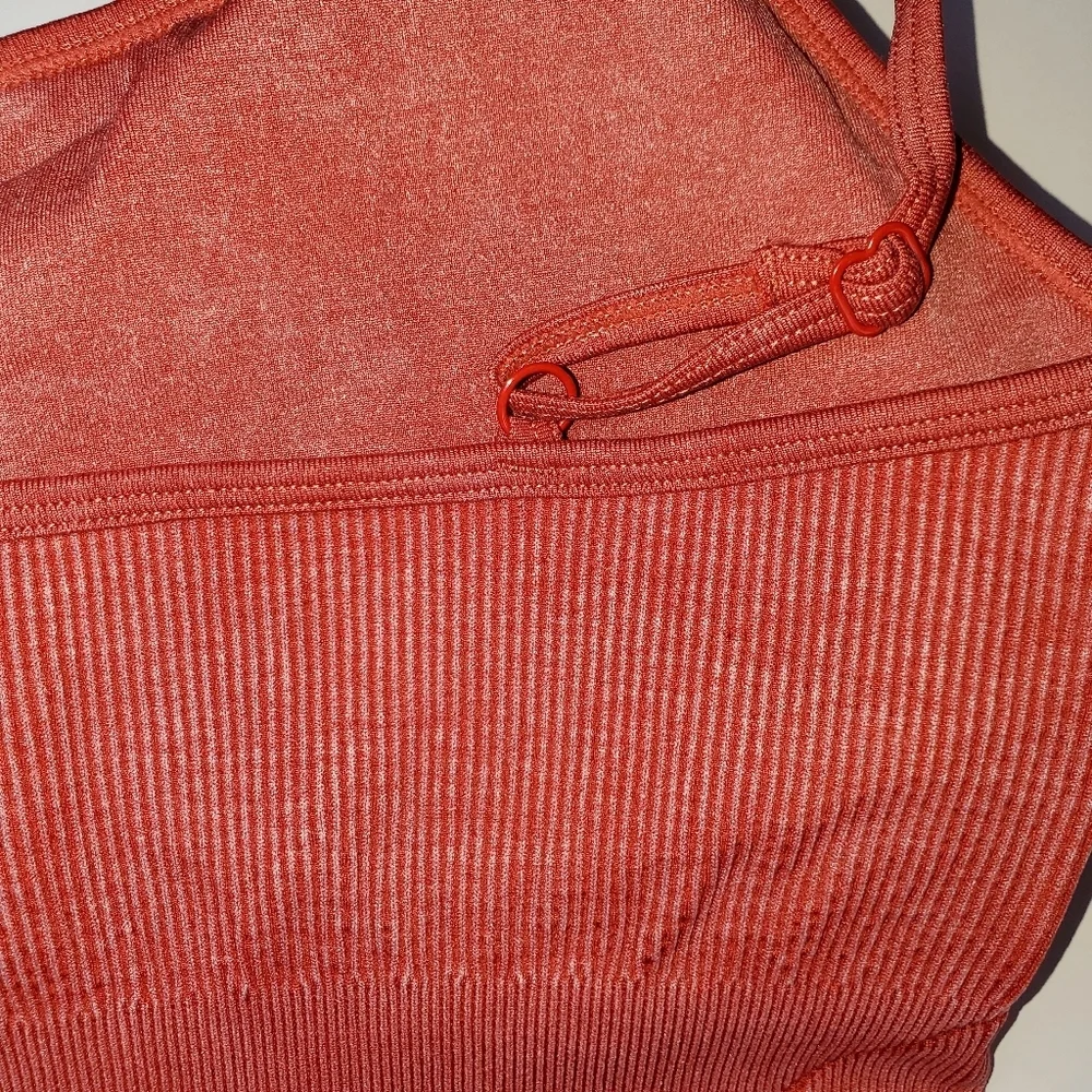 NWT PrettyLittleThing Red Acid Wash Seamless Gym Unitard Sz XXL